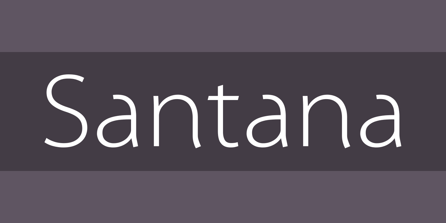 Пример шрифта Santana Regular